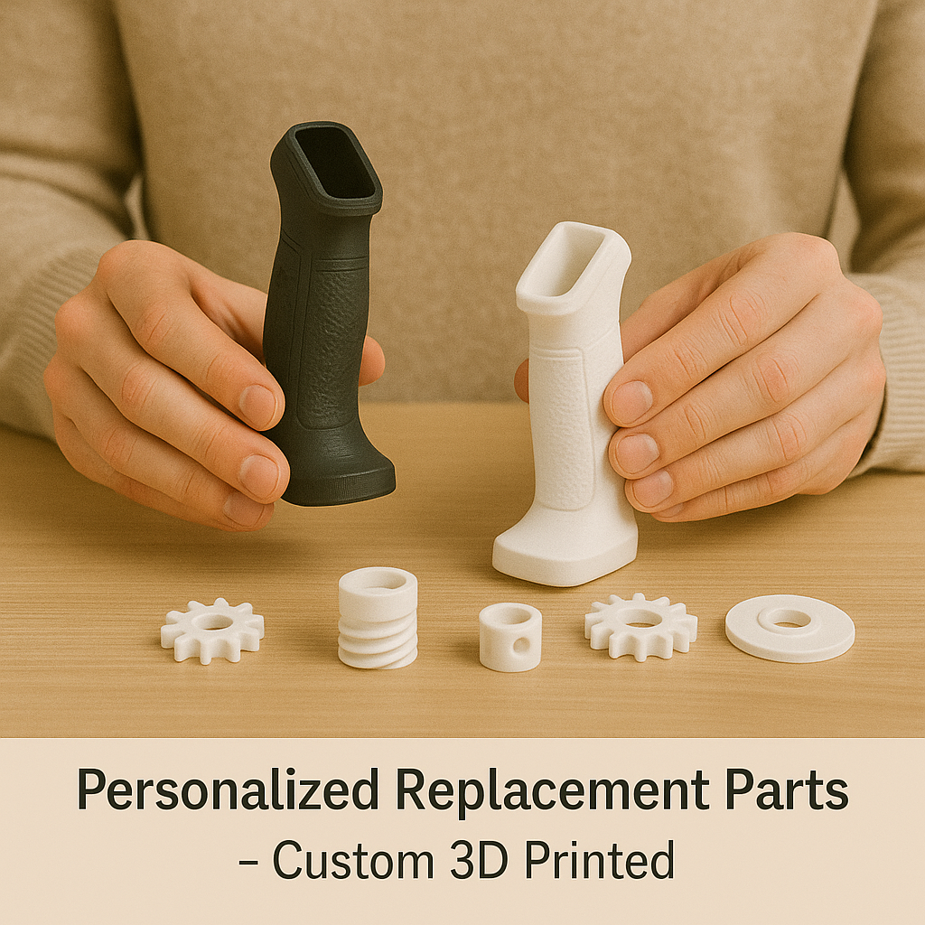 Showing Personalized 3d printed Replacement parts
